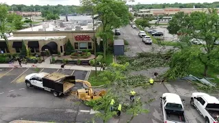 Watch: Drone View Of Storm Damage Along 95th Street In Johnson County, Kansas