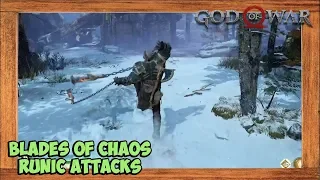 God of War All Blades of Chaos Runic Attacks Showcase