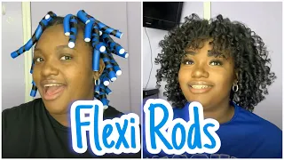 Flexi Rods on Short Natural Hair