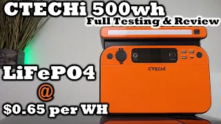 CTECHi GT500 Power Station - LiFePO4 - Excellent Pricing @ $0.65 Per WH - Wireless Charging and MORE