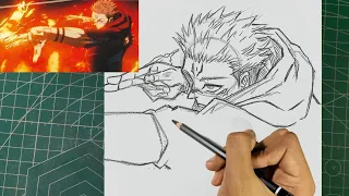 How To Draw SUKUNA Use FIRE ARROW 🔥 Jujutsu Kaisen Season 2