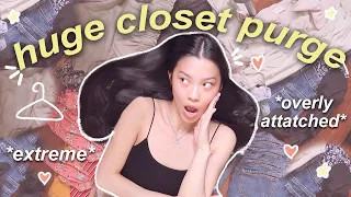 EXTREME CLOSET CLEAN OUT ✿ a hoarder tries to clean out her closet  *aesthetic*