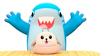 MEGA MIX 2 ♪ SHARK ACADEMY 🦈DIBUJOS PARA NIÑOS | El Reino Do Re Mi