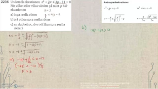 Matematik 5000 Ma 2c   Kapitel 2   Andragradsekvationer   En lösningsformel   2236