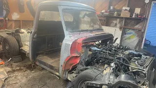 ‘53 F100 Crown Vic Chassis swap pt. 4: Test Fit