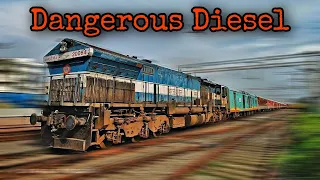 Dangerous Diesel Trains @ 130 kmph | The Fastest Diesel Train in India | Super Speedy Diesel Loco