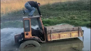 TRACTOR T 16 stuck in the Swamp | Help Tractor Belarus 1221
