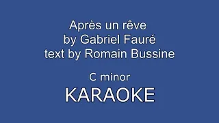 Après un rêve Fauré C minor KARAOKE