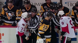 Tempers flare between Senators and Penguins in final moments of Game 2