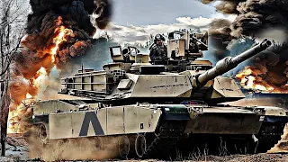 terrible moment! Ukrainian ABRAM M1A2 ambushes dozens of Russian T-72B tanks