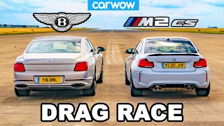 BMW M2 CS vs Bentley Flying Spur - DRAG RACE *Surprise result*