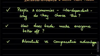 3.1 Introduction: Interdependence and Gains from Trade