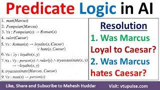 Was Marcus Loyalto Ceasar? Was Marcus Hates Ceasar? using Predicate Logic in AI by Mahesh Huddar