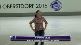 Christine Giles-Bronze Ladies II Artistic Freeskate-2016 Oberstdorf