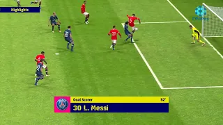 Manchester United vs PSG Highlights match। efootball mobile gameplay 2022 । Messi awesome goals।