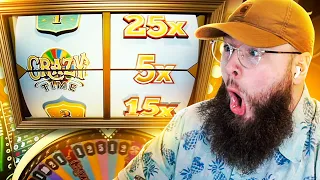 I GOT SO LUCKY IN THIS HIGH ROLLER CRAZY TIME AND SLOT SESSION! (Insane Profit)