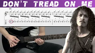 METALLICA - DON'T TREAD ON ME (Guitar cover with TAB | Lesson)