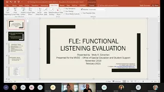 Functional Listening Evaluation Training Part 2  Morning Session (2.11.2021)