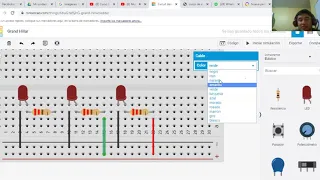Electronica basica en Tinkercad: tema 1  circuitos con leds y resistencia