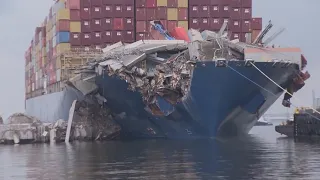 Cargo ship that hit bridge in Baltimore finally out of channel