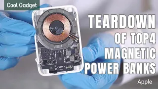 Teardown of Top4 Magnetic Power Banks (Apple& Anker 622 Magsafe power banks included)| Cool Lab