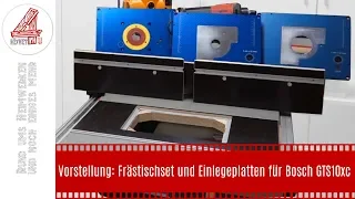 Frästischset und Einlegeplatten von Sautershop für Bosch GTS10xc