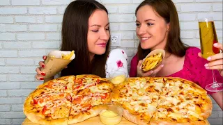 МУКБАНГ ДЕНЬ РОЖДЕНИЯ ПИЦЦА ГАВАЙСКАЯ МАРГАРИТА MUKBANG BIRTHDAY PIZZA HAWAIIAN MARGARITA