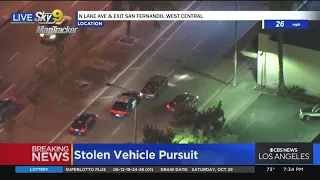 CHP officers detain suspect driving stolen vehicle in Pasadena