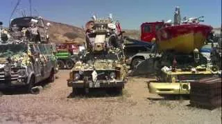 Strange Abandoned Cars in Nevada Desert Near Area 51 - Burning Man Art Cars