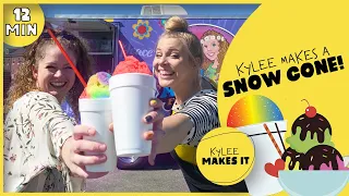 Kylee Makes a Snow Cone! See Inside an Ice Cream Truck and Learn How to Make a Snow Cone!