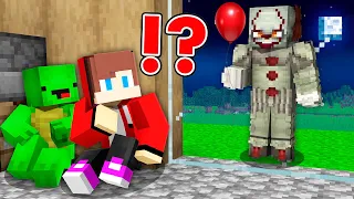 Why PENNYWISE Want to KILL JJ and Mikey Outside The Window at night in Minecraft - Maizen