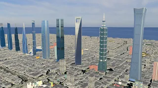 Top 30 Tallest Buildings in the World - Size comparison [Simple Version]