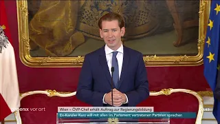 Auftrag zur Regierungsbildung: Statement von Sebastian Kurz am 07.10.19