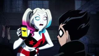 Harley Quinn Steals Batmobile & Robin Vs Harley Scene - Harley Quinn 01x04 Finding Mr. Right