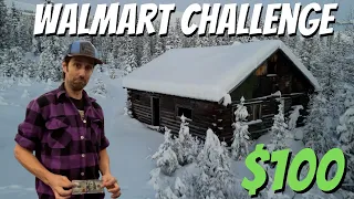 $100 Walmart Survival Challenge - A Friend Bet Me $1,000 I Couldn't Survive 1 Night Alone in Alaska.