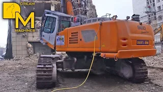 Heavy machinery diary LIEBHERR R960 high reach demolition excavator ripping down big building #2