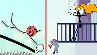 Mr Bounce (WEEGOON) - Gameplay Walkthrough - All Levels 1-30 - Funny Stickman Brain Puzzle Game