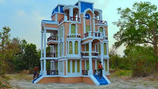 We Says Wow!! Building Creative Great Beautiful Modern 4-Story Mud Villa House Design In Forest