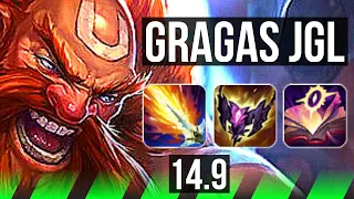 GRAGAS vs DIANA (JGL) | 69% winrate, 10/3/18, Legendary | KR Master | 14.9