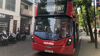Full iBus Visual: Metroline Travel Route W7 - Muswell Hill to Finsbury Pk Stn - (WDE2866, LV23 ZBJ)