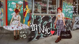 Thrift with me in NYC at L Train Vintage! Try on Haul & Travel Vlog