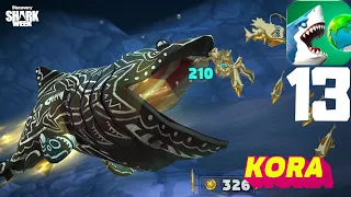 Kora New Skin !!!! Hungry Shark World || (Android,ios) Gameplay - Walkthrough