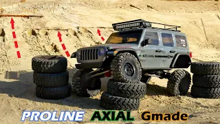 RTR RC car vs. PROLINE Krawler Tires TESTED...SAND CLIMB & PULL performance