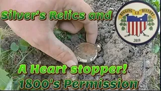 Silvers Relics and a Heart stopper! Metal Detecting Ohio w Equinox Simplex & Vanquish. 1800s houses.