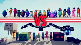 INECRAFT TEAM vs AMONG US TEAM - Totally Accurate Battle Simulator | TABS