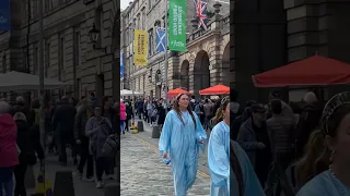 Busy Street - Old Town Edinburgh Fringe Festival 2023