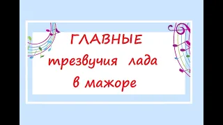 Учебное видео по сольфеджио 3 класс Главные трезвучия лада в мажоре