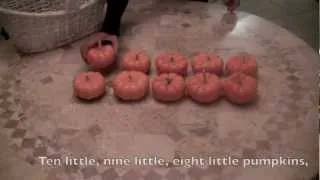 Ten Little Pumpkins SONG - Lyrics - COUNT NUMBERS (1-10) forward & backwards