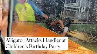 DRAMATIC: Alligator Attacks Handler at Children's Birthday Party
