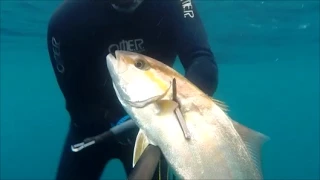 PESCA SUBMARINA a la espera....3  PEZ LIMÓN, AMBERJACK O MEDREGAL. GoPro Hero